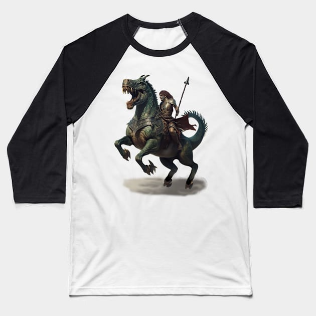 Jurassic Woad Baseball T-Shirt by LikeABith